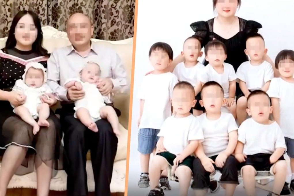 A woman in China is suing her “husband” of 10 years, with whom she had eight children, for US$28 million in child maintenance after discovering that he has another wife. Photo: SCMP composite/Baidu