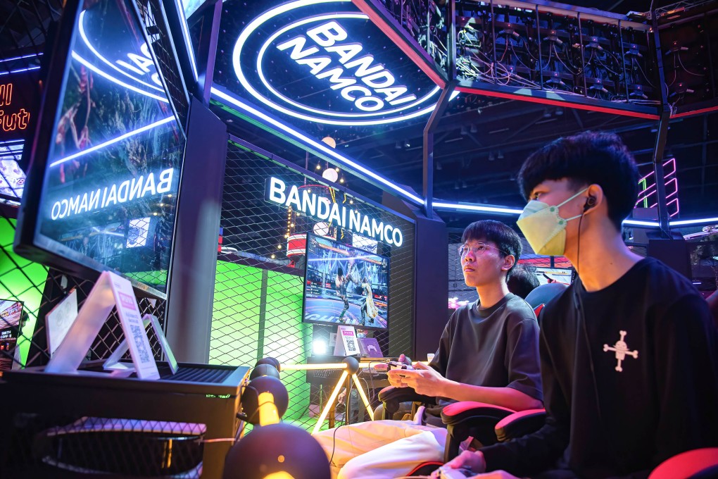 Visitors play a video game during the Thailand Game Show 2023. The abbreviation “GG” is often seen in chat groups at the end of a multiplayer game. Photo: Getty Images