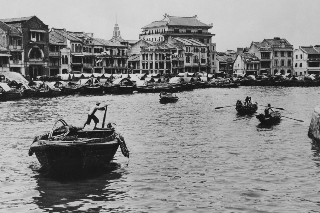 Sampans in Singapore harbour, circa 1955. Today air travel is the most popular way to get between China, including Hong Kong, and Southeast Asia, but decades ago coastal shipping connected ports in the region. Photo: Getty Images