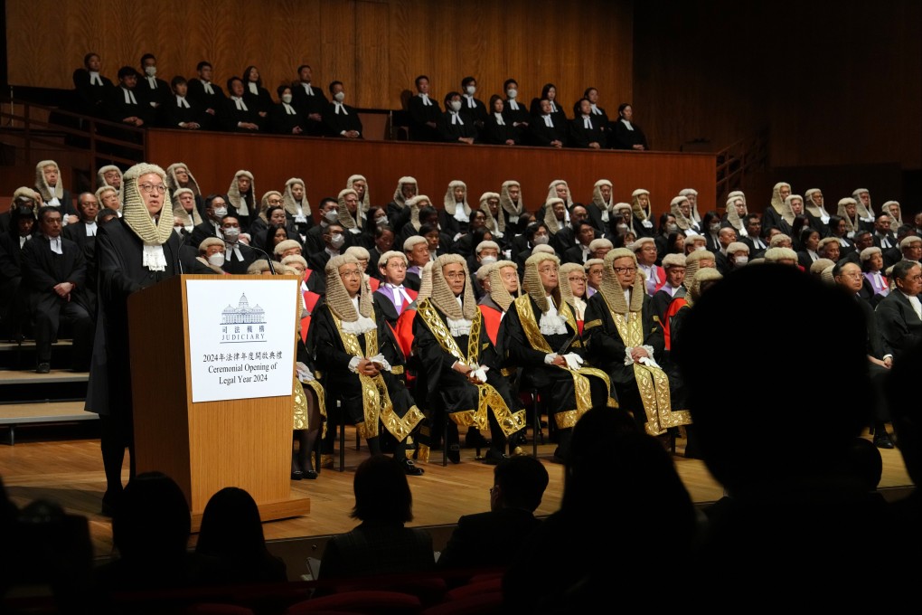 Secretary for Justice Paul Lam defends the city’s judicial system from external pressure as the legal profession marks the start of its year. Photo: Elson Li