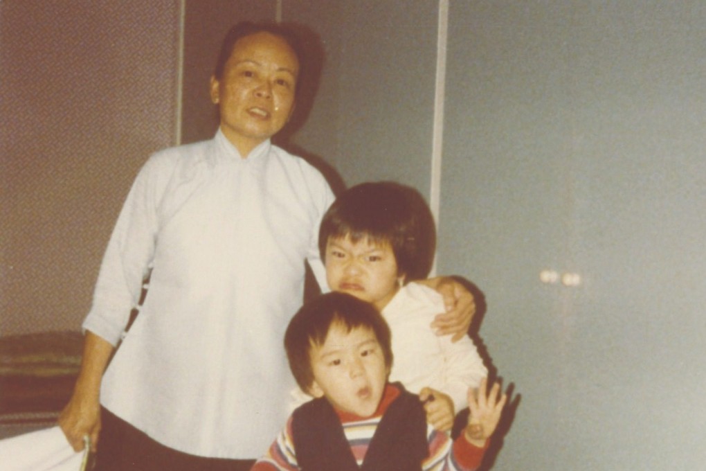 Mak (left), a “self-combed woman” from China’s Guangdong province who chose not to get married and became a domestic helper, with Hong Kong artist Kurt Tong (front) and his older brother. Photo: courtesy of Kurt Tong