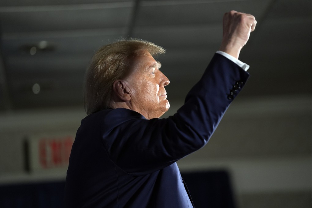Republican presidential candidate former President Donald Trump speaks during a campaign event in Laconia, New Hamsphire on January 22, 2024. Photo: AP