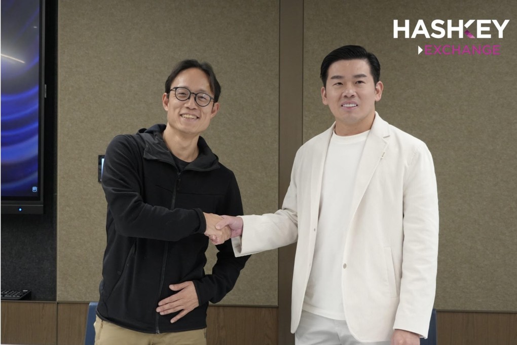 Animoca Brands co-founder and chairman Yat Siu(Left) and HashKey Group CEO Livio Weng. Photo: Handout