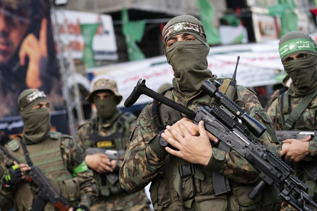 Hamas militants in Gaza City in 2021. File photo: AP