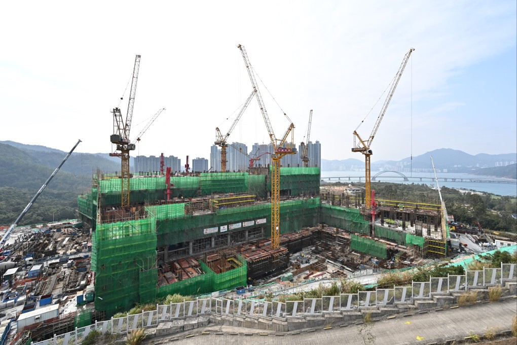 The Chinese Medicine Hospital of Hong Kong under construction. The facility will open in phases in late 2025. Photo: Handout