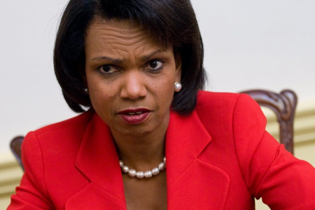 Former US secretary of state Condoleezza Rice speaks at the State Department in Washington, DC, in 2008. Rice now directs the Hoover Institution at Stanford University. Photo: AFP