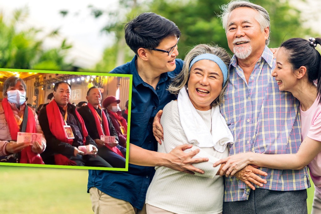 A company in China is doing its best to promote traditional family values by gifting US$340 each year to the parents of its staff from a “filial piety fund”. Photo: SCMP composite/Shutterstock/Douyin