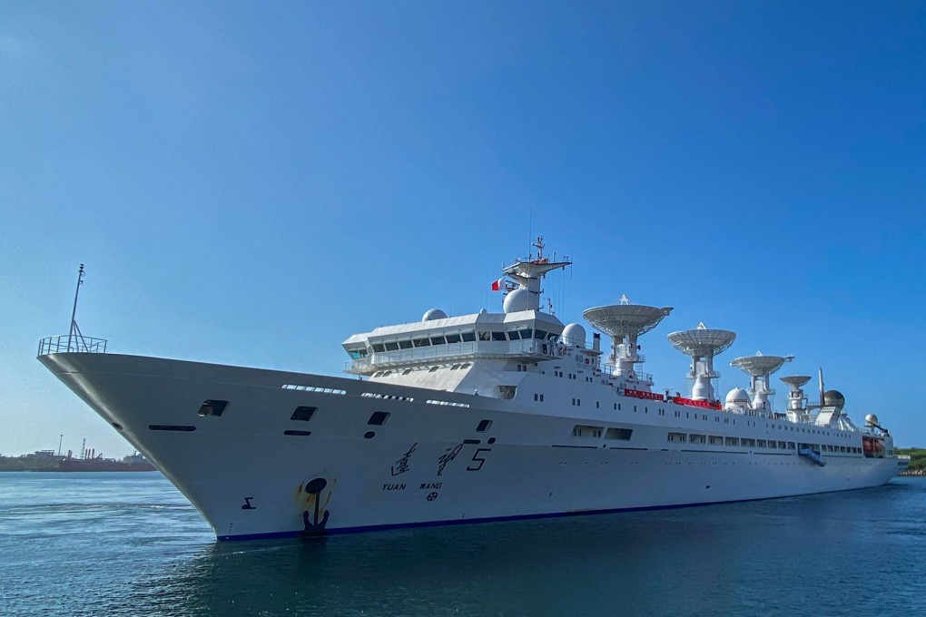 China’s research vessel Yuan Wang 5 arrives at Sri Lanka’s Hambantota port in 2022. Photo: AFP
