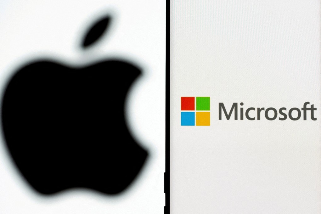 Microsoft briefly surpassed Apple in market capitalisation on Wednesday. Photo: Reuters