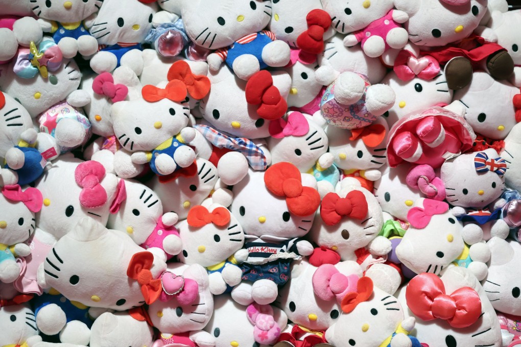 Hello Kitty toys are displayed as part of the exhibition “Cute” at Somerset House in London. Featuring Renaissance and contemporary art, toys, memes and Japanese video games, the show examines the culture of cuteness. Photo: EPA