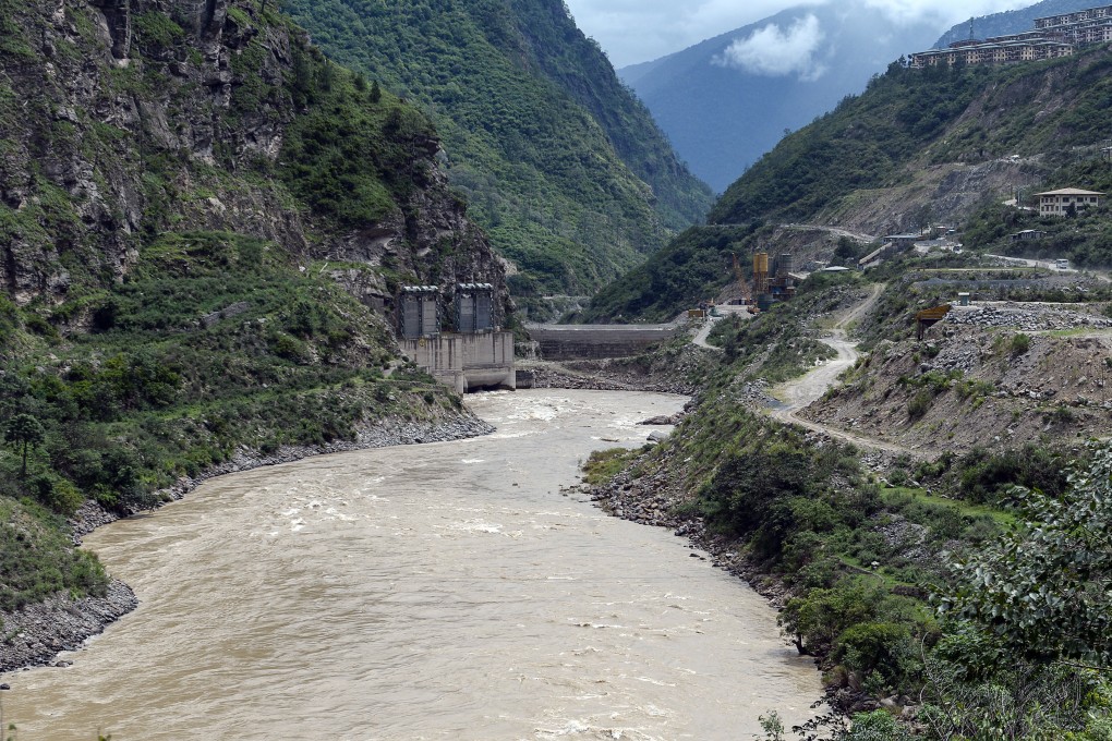 A hydropower project in Wangdue Phodrang, Bhutan, on August 24, 2018. Photo: AFP