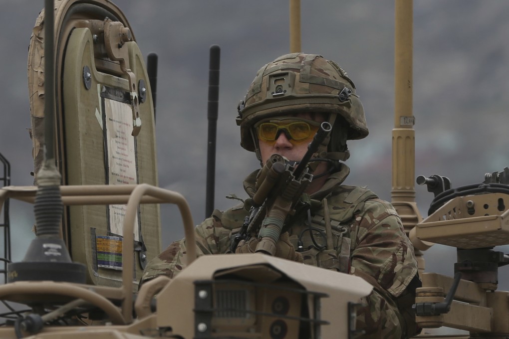 A British soldier arrives at the site of an attack in Kabul, Afghanistan in March 2020. The UK government said it has no plans to introduce conscription. Photo: AP