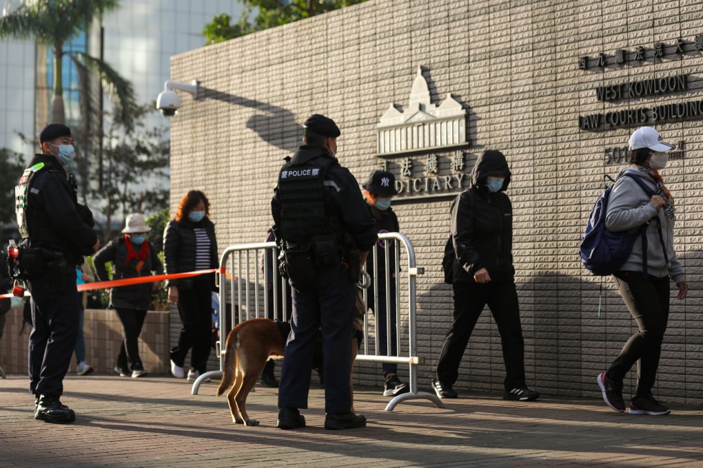 People queue to enter West Kowloon Court. Photo: Xiaomei Chen