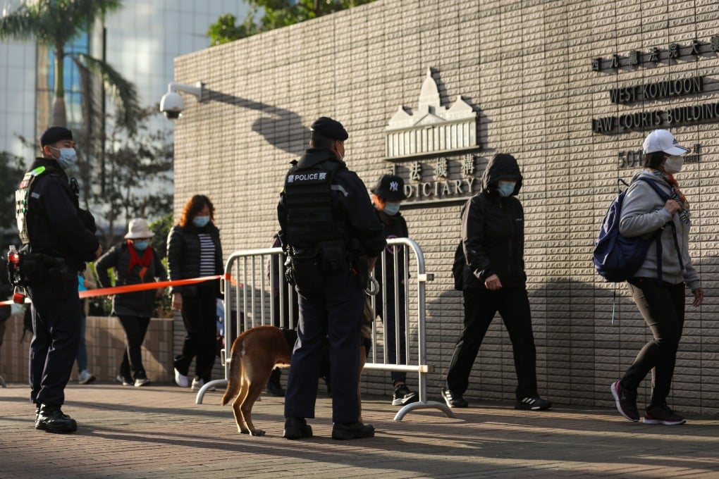 People queue to enter West Kowloon Court. Photo: Xiaomei Chen
