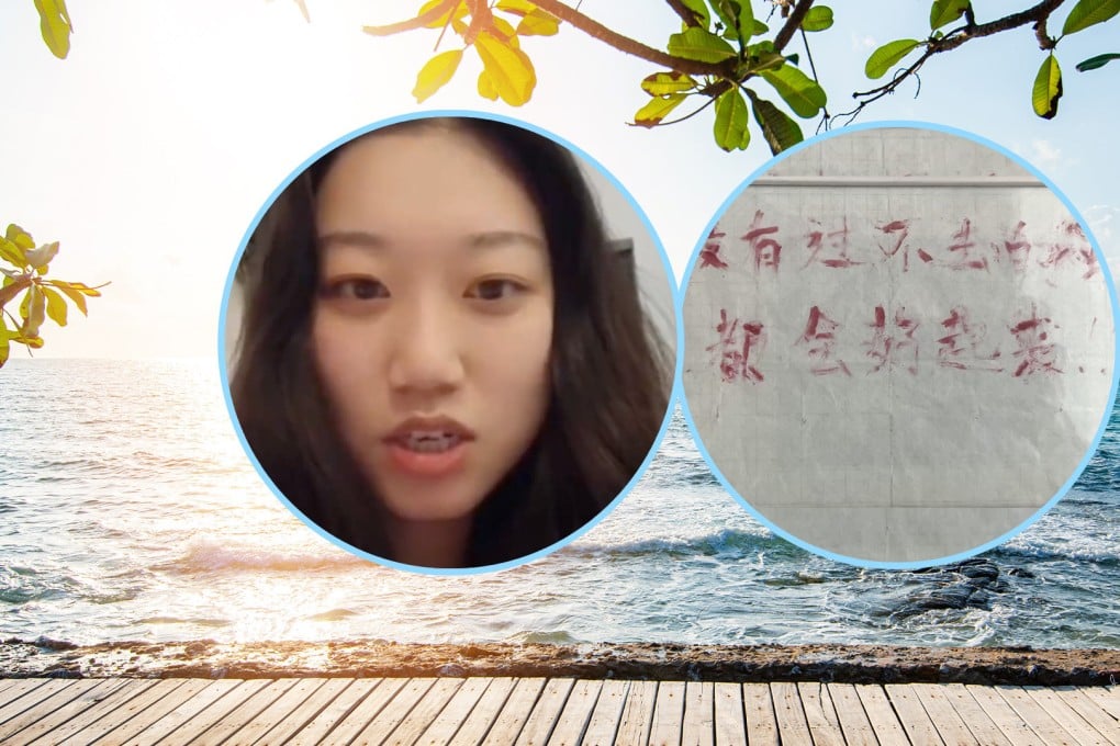 A woman in China who found herself alone and depressed over a life-changing decision she had to make in a seaside town was uplifted by a kind note a little boy she had never met handed her written on a tissue in lipstick. Photo: SCMP composite/Shutterstock/Weibo