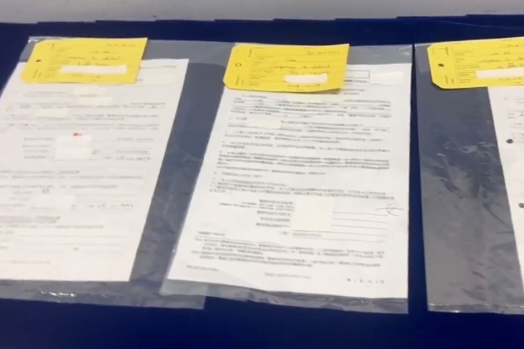 Evidence seized during the investigation into alleged misuse of medical vouchers. Photo: Hong Kong Police Force