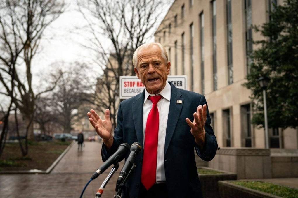 Peter Navarro, former White House trade adviser, at federal court in Washington on Thursday. Photo: Bloomberg