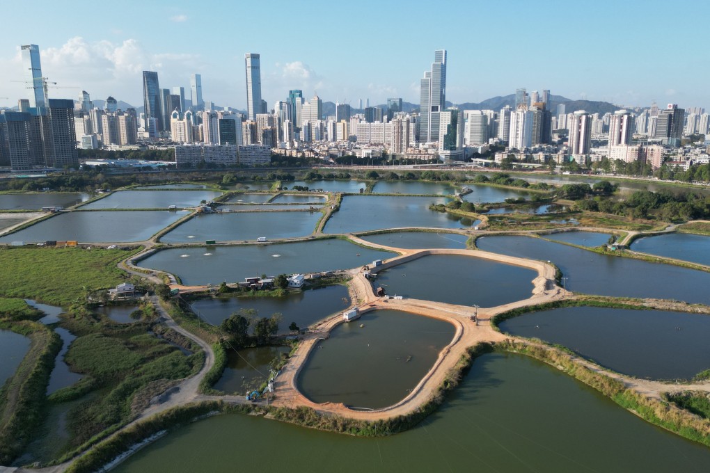 Fish ponds in Hong Kong next to the Lok Ma Chau Loop. The State Council has proposed adopting some Hong Kong systems, including those for taxation and arbitration, on the Shenzhen side of the zone. Photo: Dickson Lee