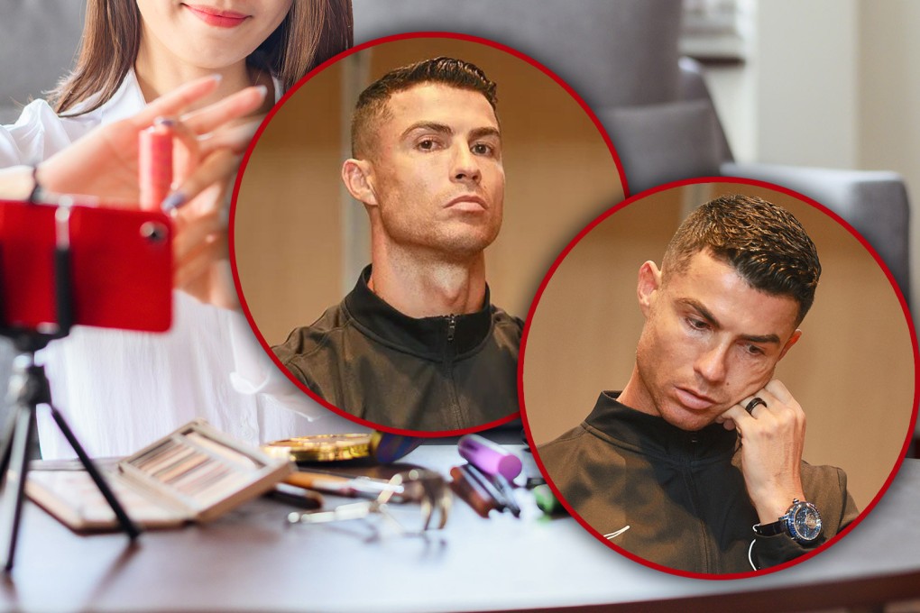 Football superstar Cristiano Ronaldo’s latest trip to China has been mired in controversy over postponed matches, live-streaming disputes with mainland influencers, and anger at the player’s use of his mobile phone at a press conference. Photo: SCMP composite/Shutterstock/The Paper