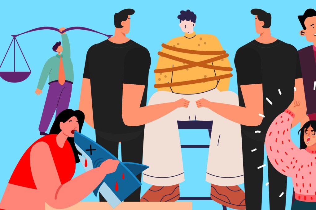 From eating a shark live on video to staging a kidnap and promoting a beauty product with a grimace, we list five crazy things China influencers did that landed them in hot water in 2023. Photo: SCMP Graphic