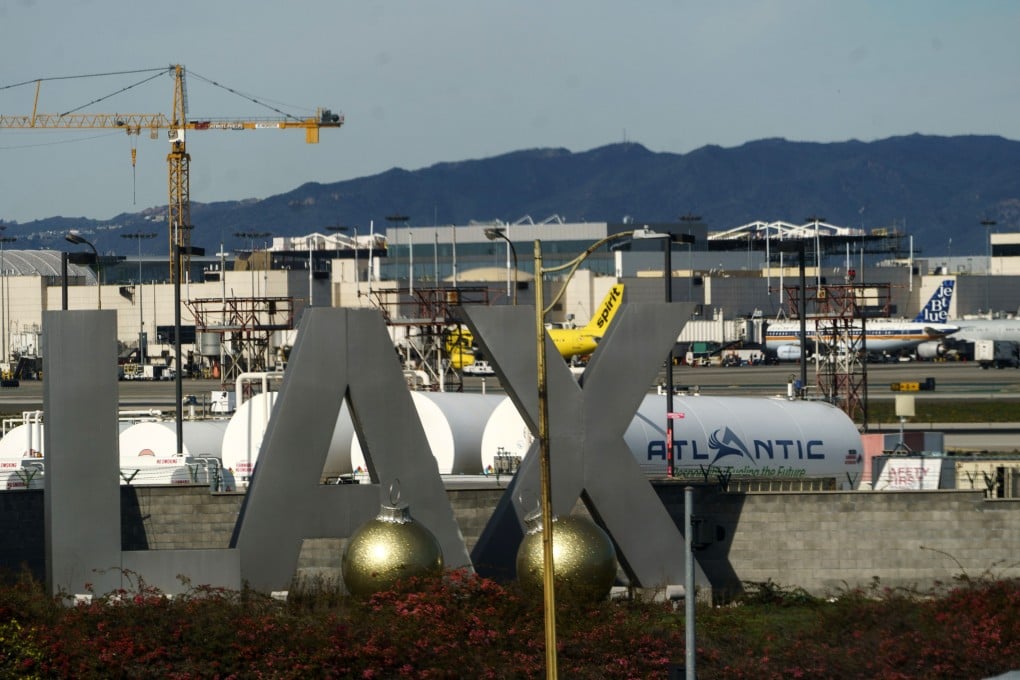 Air traffic is seen on the runway at Los Angeles International Airport. Photo: AP