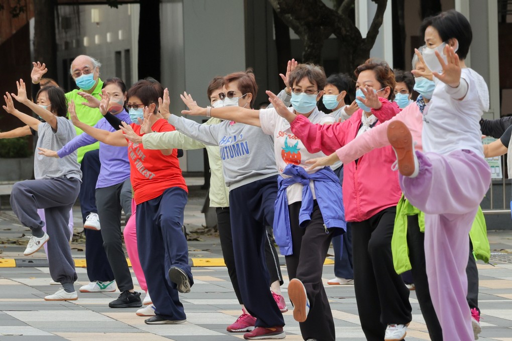 Residents practice tai chi at Sha Tin Park. Japan overtook Hong Kong in expected lifespans for both men and women for the first time since 2011. Photo: Jelly Tse
