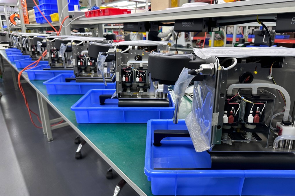 A Decent Espresso production line in Tsuen Wan. The company says it chose Hong Kong as a base because of the its international status and sophisticated logistics industry. Photo: Oscar Liu