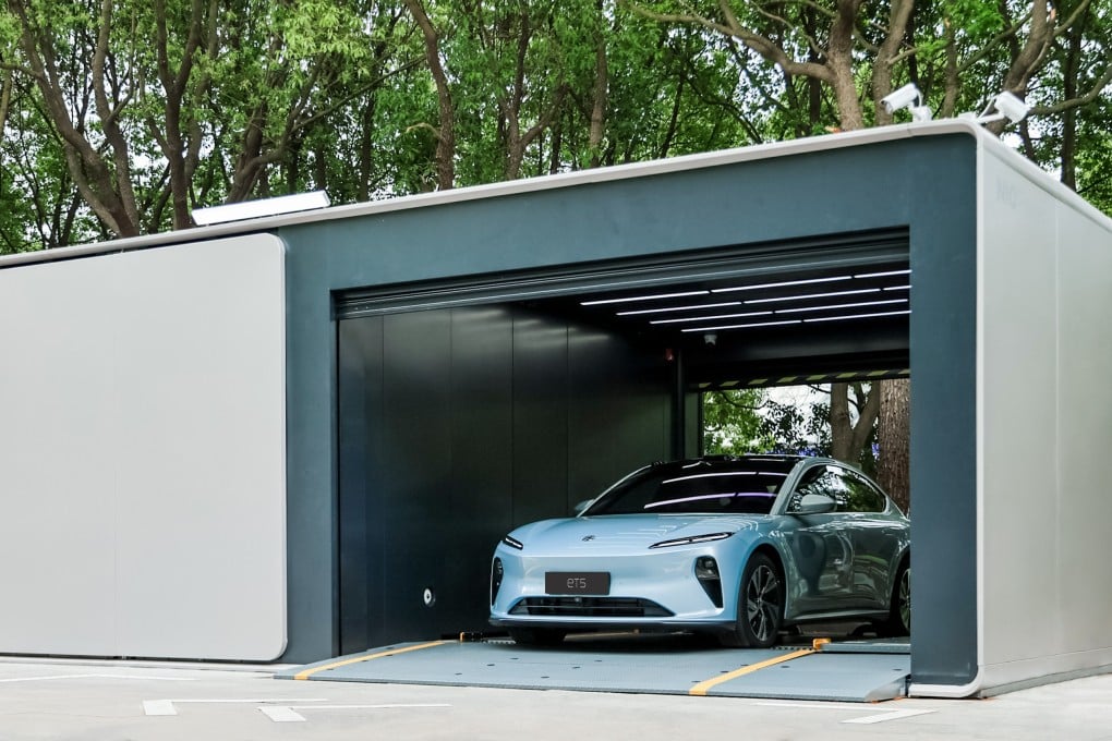 A battery-swapping station from Chinese electric vehicle maker Nio, the market leader in building such facilities. Photo: Handout