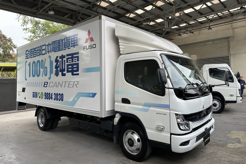 Mitsubishi Fuso’s new eCanter electric truck. Seven models with three battery capacities and six wheelbase options will be offered in the Hong Kong market. Photo: Martin Choi