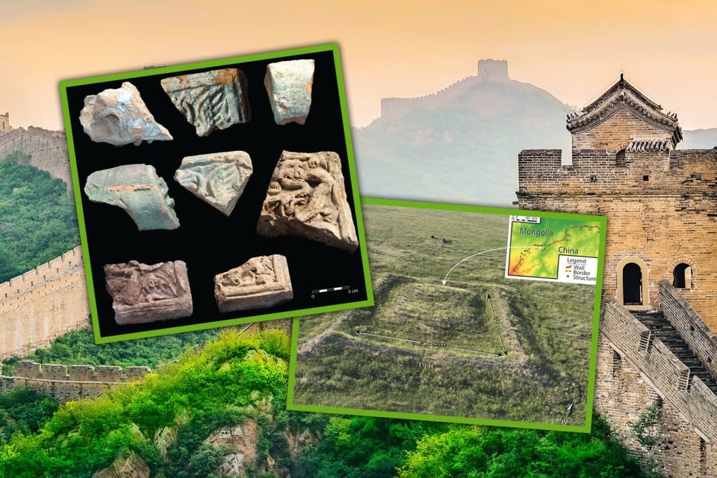 New research suggests sections of the Great Wall of China in the north of the country and in Mongolia may have been hastily built, possibly to defend against invading Mongol armies because they were never completed. Photo: SCMP composite/tandfonline.com