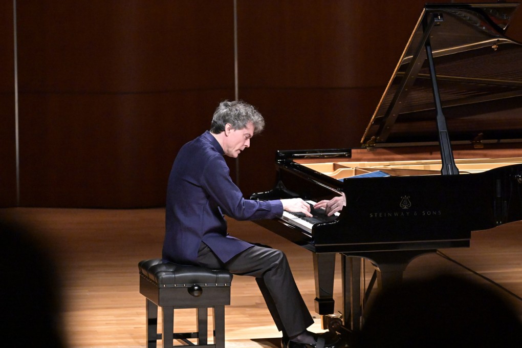 Pianist Paul Lewis performs during the fourth and final part of the “Schubert’s 12 Piano Sonatas with Paul Lewis” concert series at the Grand Hall, Lee Shau Kee Lecture Centre, University of Hong Kong on January 28, 2024. Photo: chungsum/HKU Muse