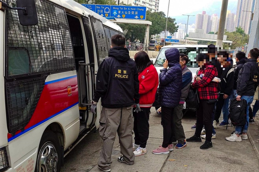 Police arrest more than 300 people in a three-day citywide crackdown on triad-run businesses. Photo: Handout