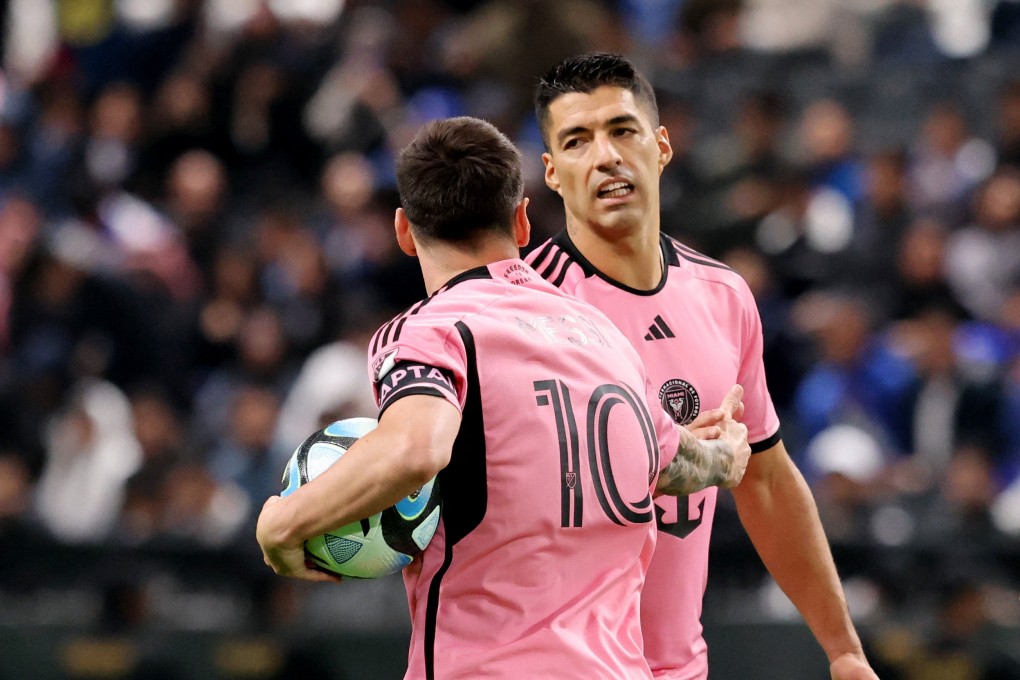 Inter Miami’s Lionel Messi (left) and Luis Suarez both got on the score sheet in their side’s game against Al Hilal. Photo: Reuters
