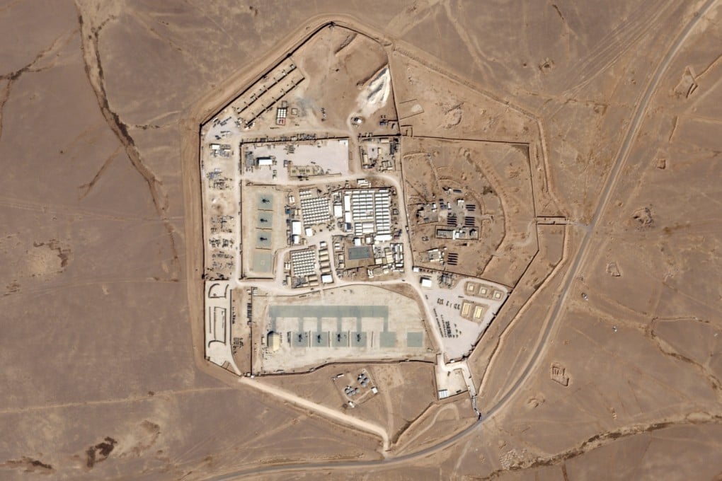 This satellite photo shows a military base known as Tower 22 in northeastern Jordan, where the drone attack occurred. Photo: Planet Labs PBC via AP