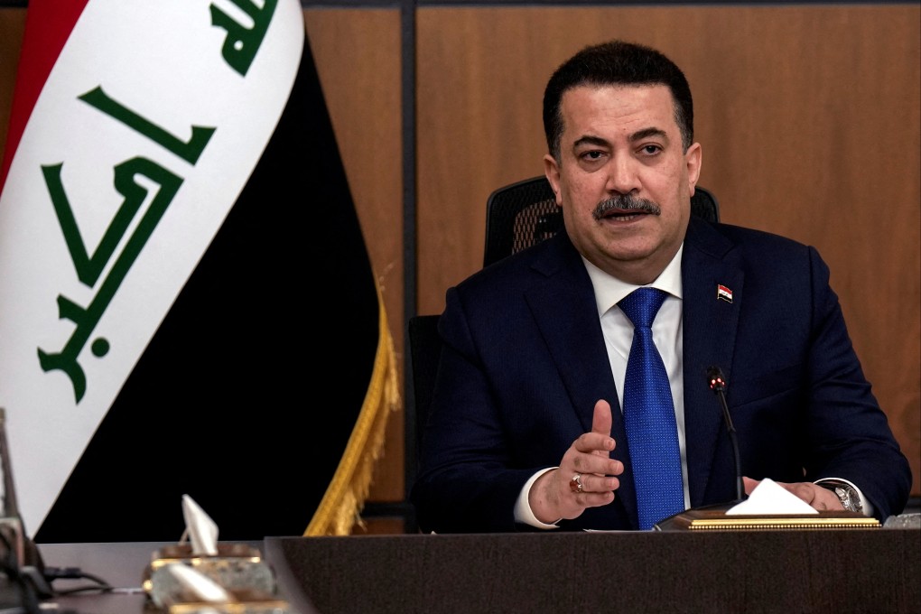 Iraqi Prime Minister Mohammed Shia al-Sudani in Baghdad, Iraq on Saturday. Photo: Reuters