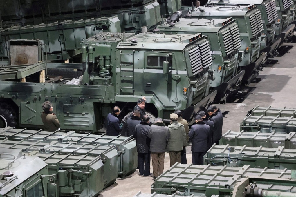 North Korean leader Kim Jong-un visits an arms factory on January 10. Photo: KCNA via Reuters