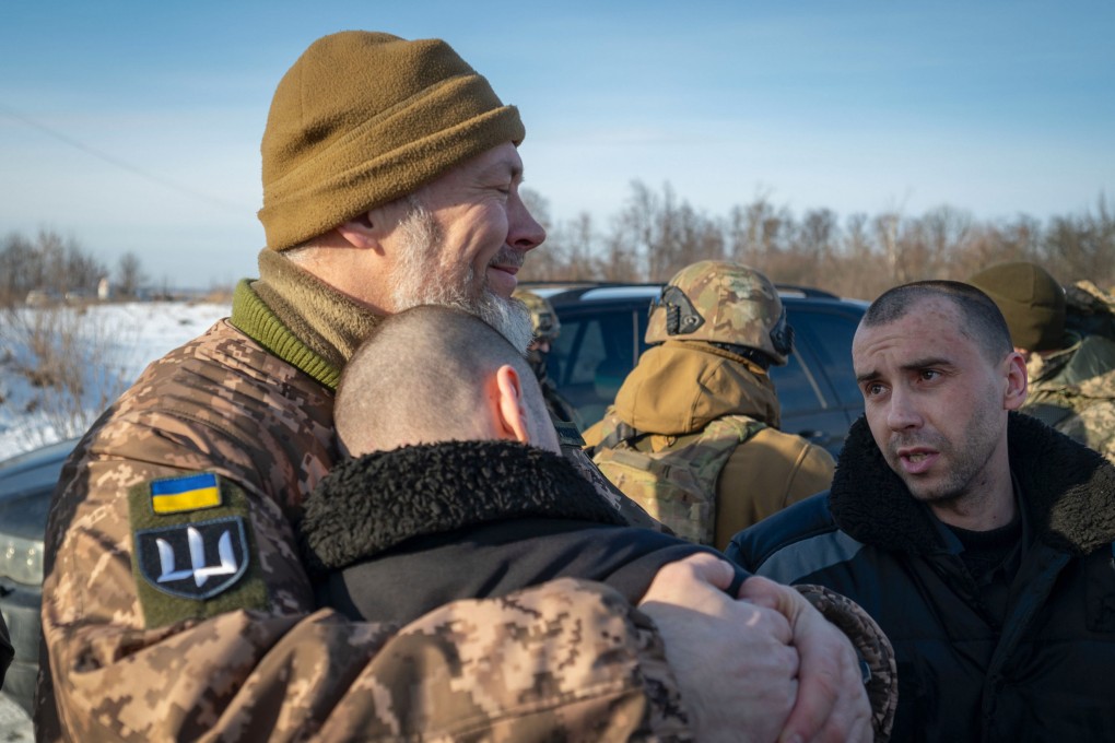 Ukrainian prisoners of war react after a prisoner exchange at an undisclosed location. Russia and Ukraine exchanged about 200 prisoners of war each, the countries said on Wednesday. Photo: X/Volodymyr Zelensky via AP