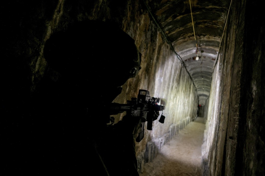 An Israeli soldier secures a tunnel underneath Al-Shifa Hospital in Gaza City in November. Photo: Reuters
