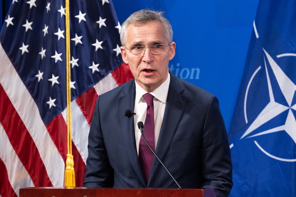 Nato Secretary General Jens Stoltenberg speaks at the Heritage Foundation in Washington on Wednesday. Photo: NATO/dpa