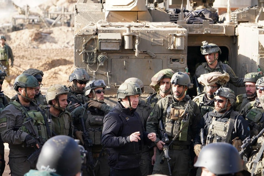 Israel’s Defence Minister Yoav Gallant holds an operational situation assessment in Khan Yunis with troops and commanders. Photo: Ariel Hermoni/Israel MOD via dpa