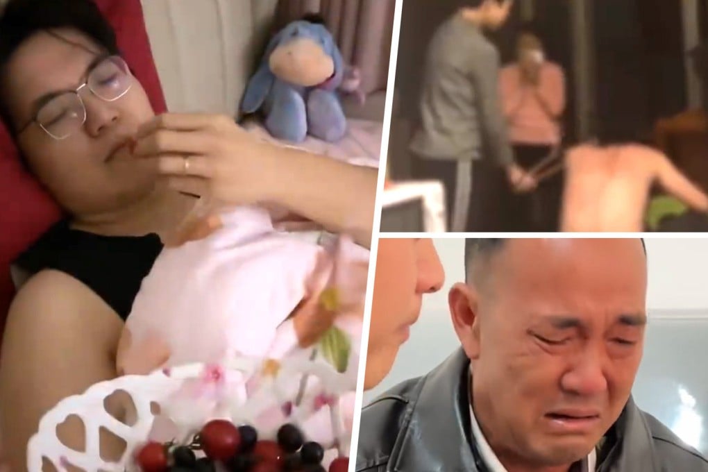 Quirky love: China husband gets “sympathetic” morning sickness, dad tells kids to beat him and emotions get better of the father of the bride on her wedding day. Photo: SCMP composite/Weibo