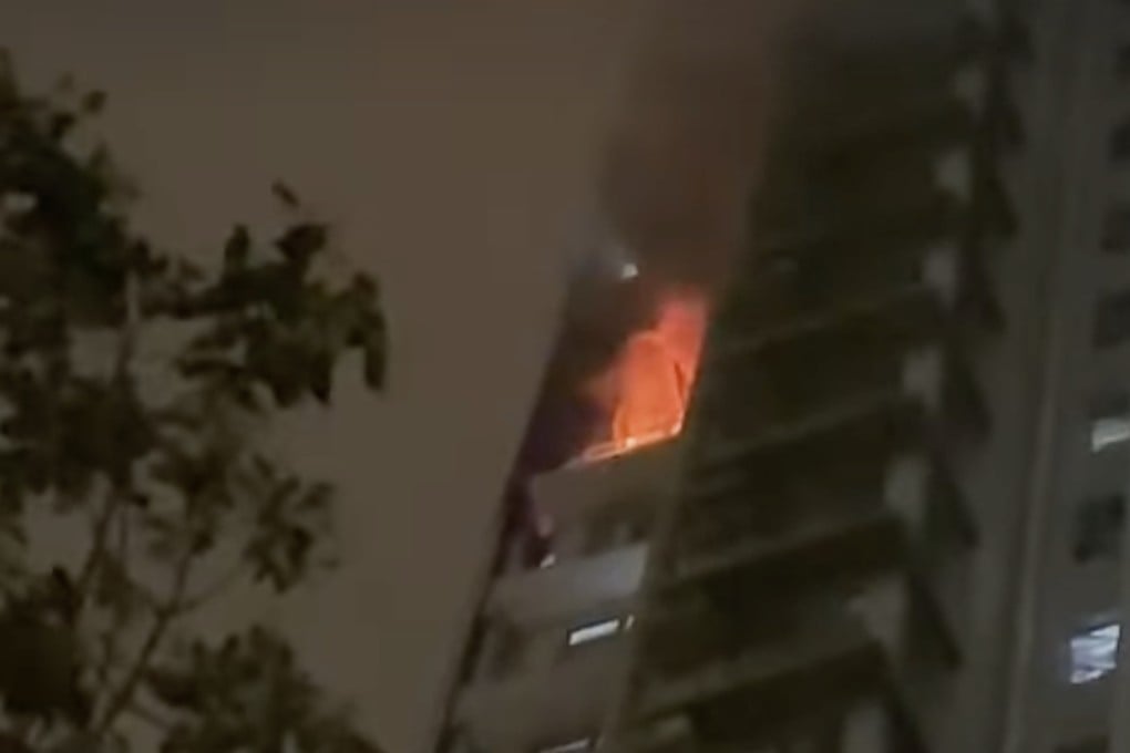 The fire broke out at Choi Foon House at Choi Fook Estate in Ngau Tau Kok. Photo: Handout