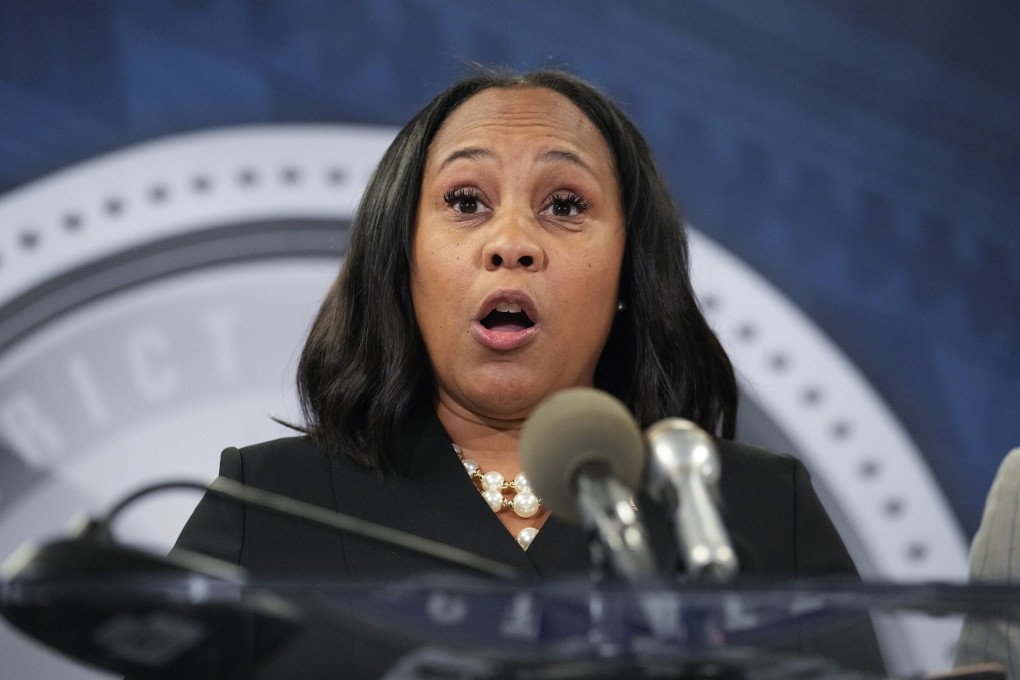 Fulton County District Attorney Fani Willis speaks in Atlanta in August. Photo: AP