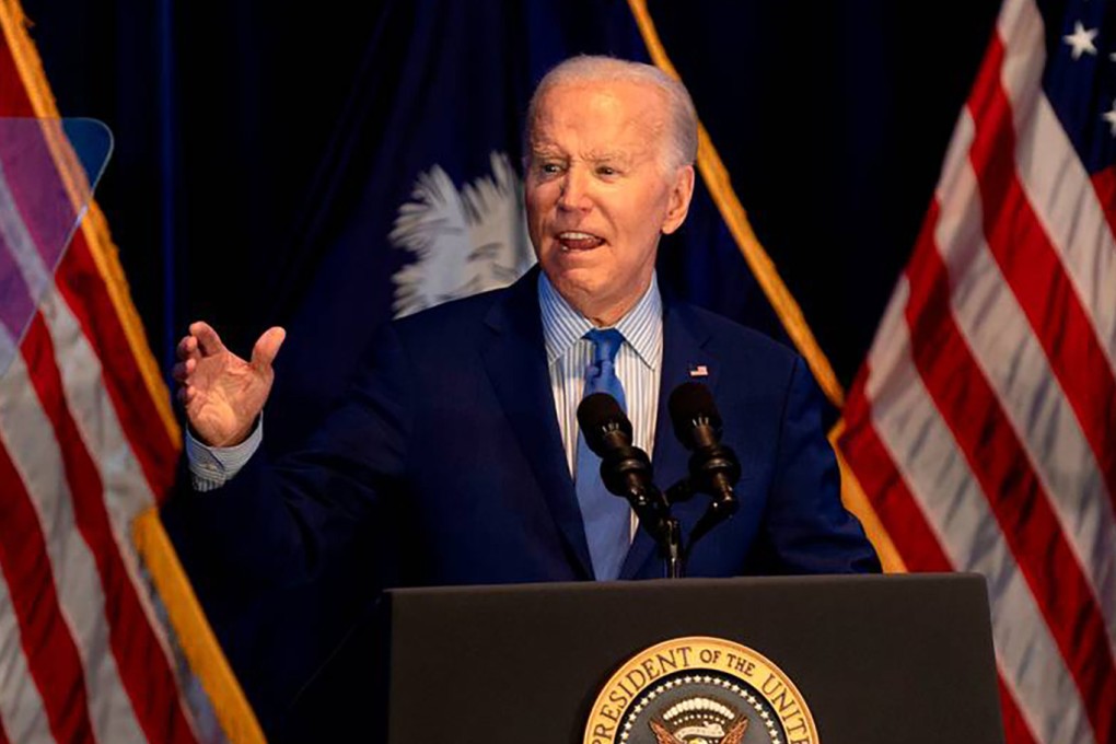 President Joe Biden speaks at the South Carolina Democratic Party’s First-in-the-Nation Celebration Dinner on January 27 in Columbia, South Carolina. Photo: The State/TNS