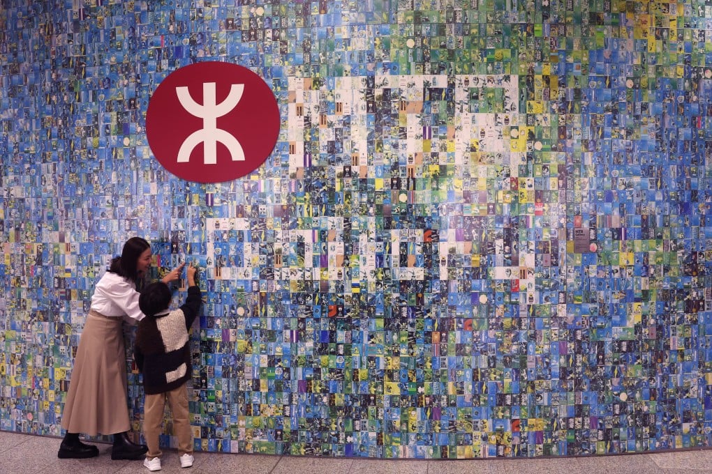 MTR Ticket Kaleidoscope displayed at MTR Gallery at MTR Kowloon Station. Photo: Edmond So