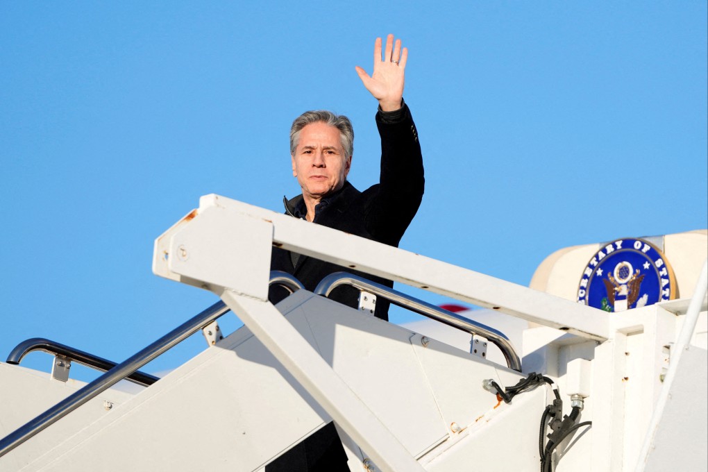 US Secretary of State Antony Blinken prepares to fly to Saudi Arabia on Sunday. Photo: Pool via Reuters