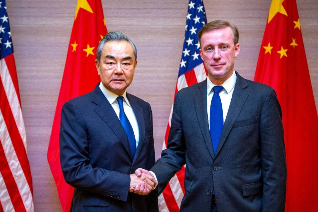 US National Security Advisor Jake Sullivan, right, is pictured with China’s Foreign Minister Wang Yi in Bangkok, Thailand, on January 26. Photo: Xinhua