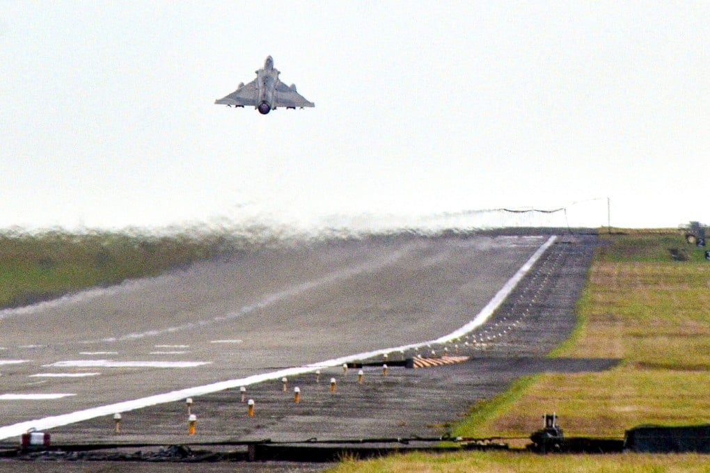Expansions at Taiwan’s airbases are meant to ensure fighter jets can keep flying even if part of the runway is damaged. Photo: CNA