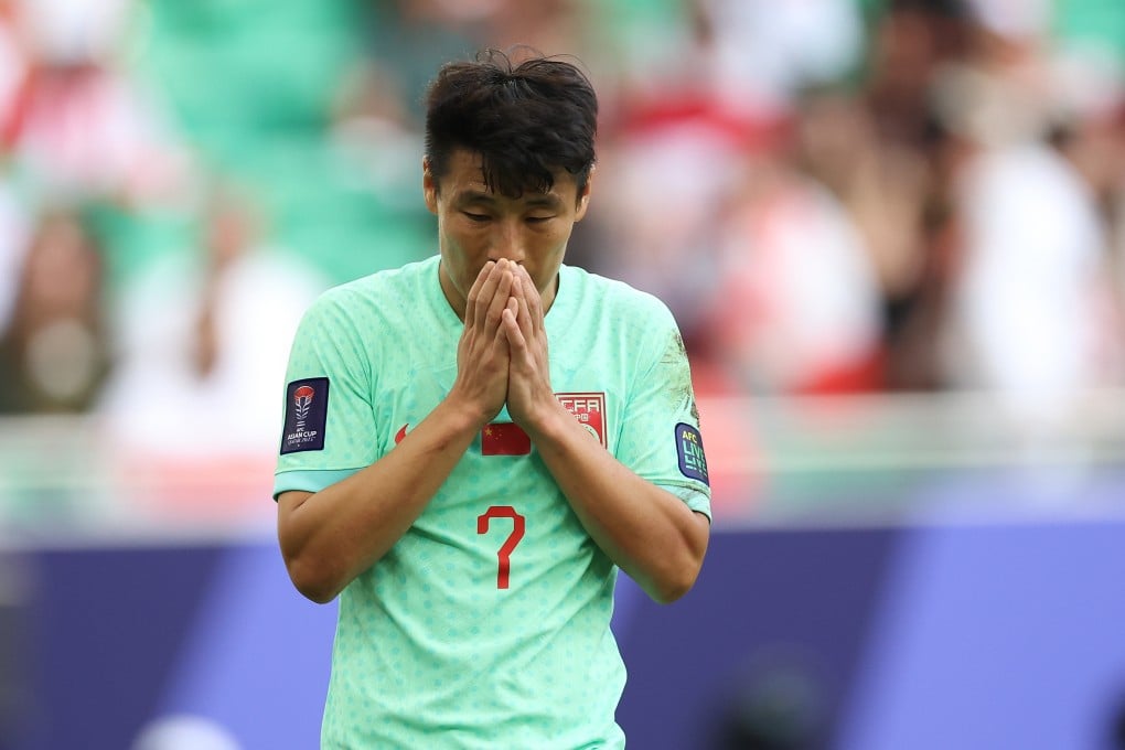 Wu Lei of China reacts after missing a chance to score during the Group A match between China and Lebanon at AFC Asian Cup Qatar 2023. Photo: Xinhua