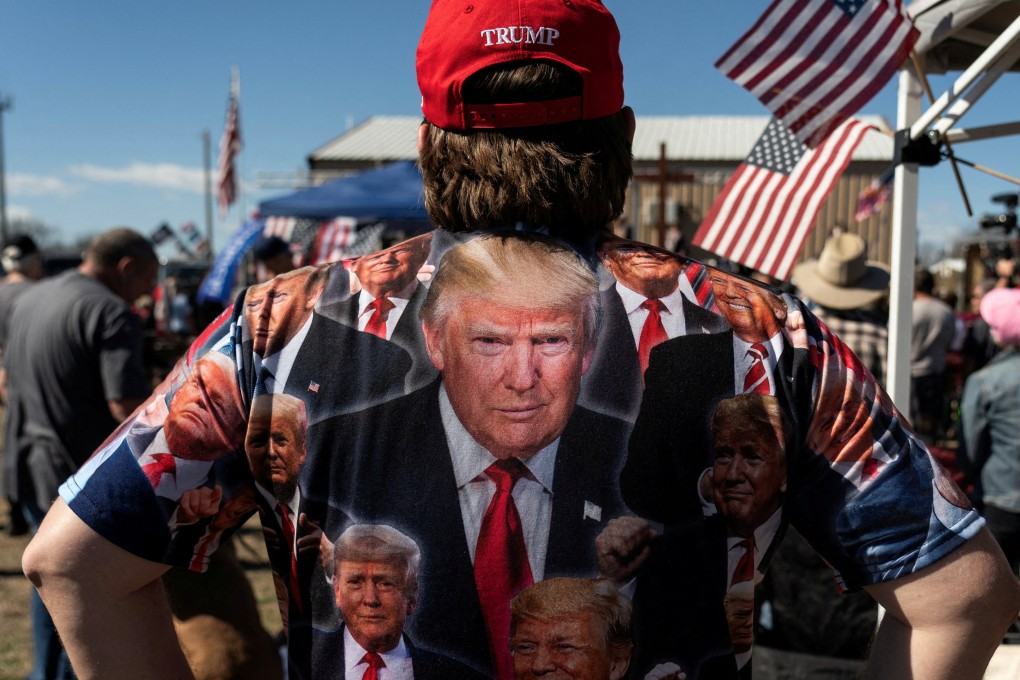 A participant of ‘Take Back Our Border’ rally against migrants crossing from Mexico, in Quemado, Texas. Photo: Reuters
